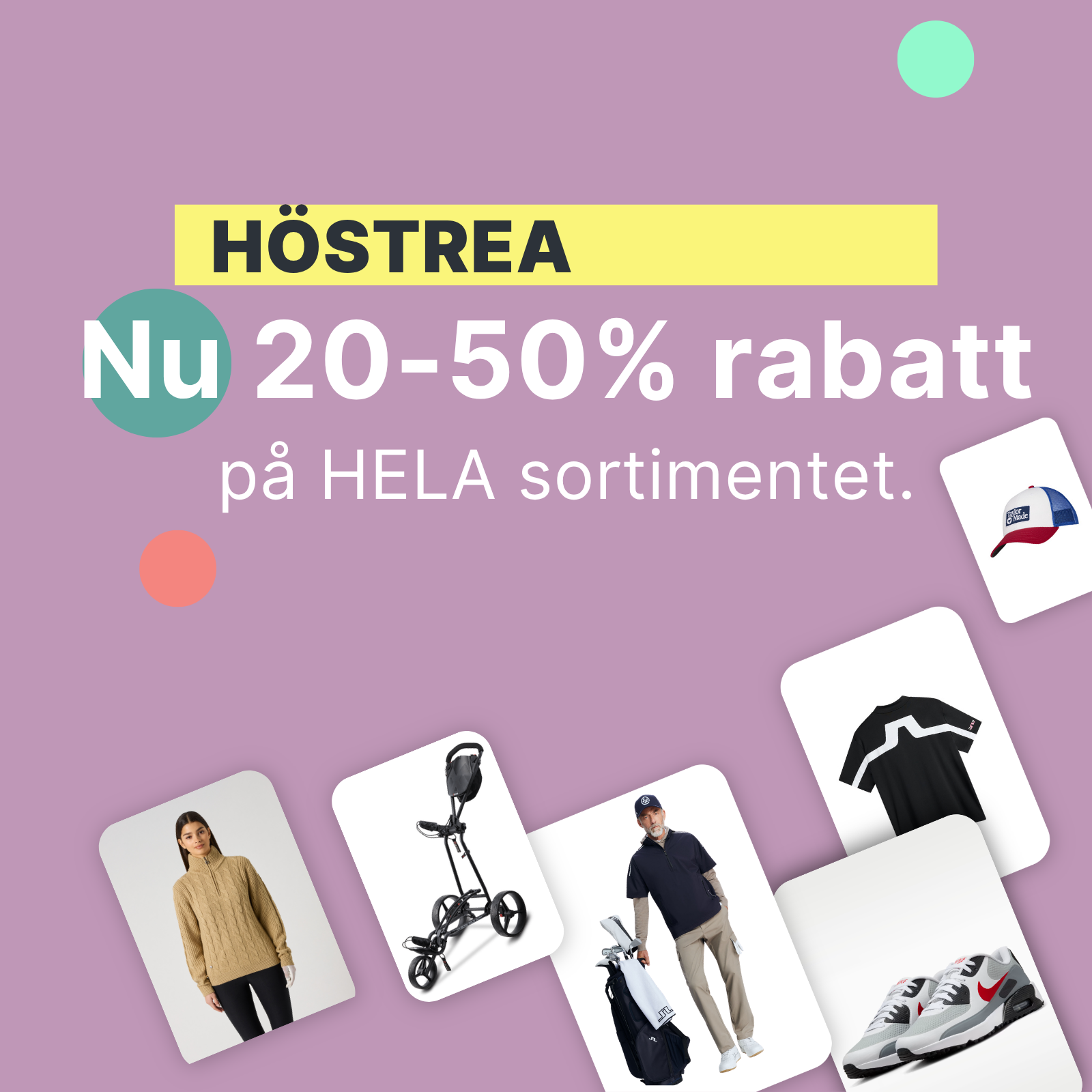 En kille på golfbanan i golfkläder från nike