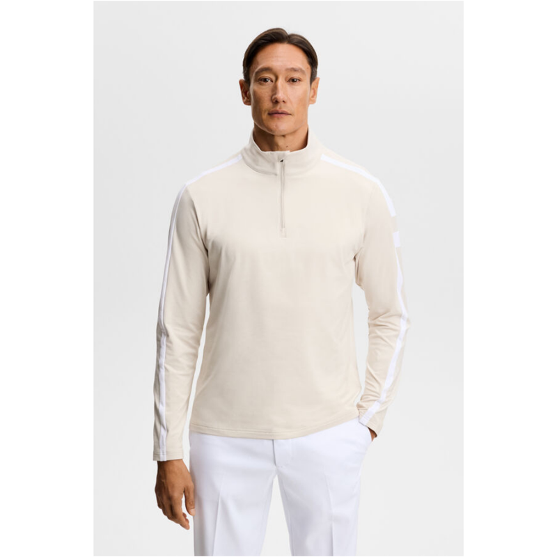 Golftröja J Lindeberg Keaton Quarter Zip Moonbeam