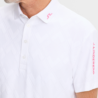J Lindeberg Golf I 30Y Matt Relaxed Polo I Vit