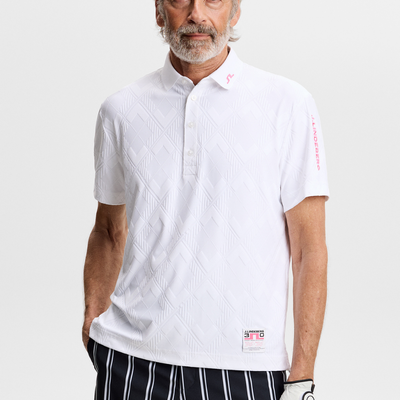 J Lindeberg Golf I 30Y Matt Relaxed Polo I Vit