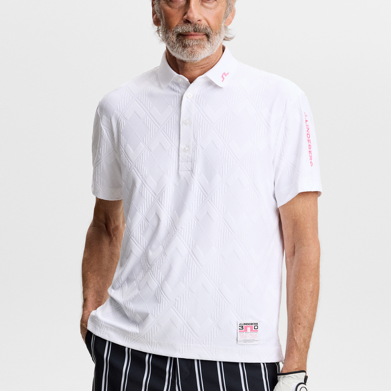 J Lindeberg Golf I 30Y Matt Relaxed Polo I Vit