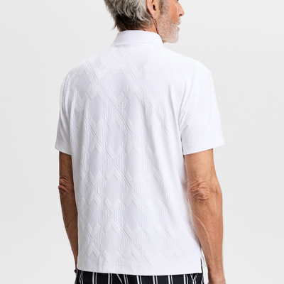 J Lindeberg Golf I 30Y Matt Relaxed Polo I Vit