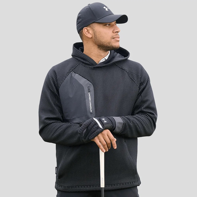Golf hoodie Under Armour Drive Pro Hybrid Hoodie Svart