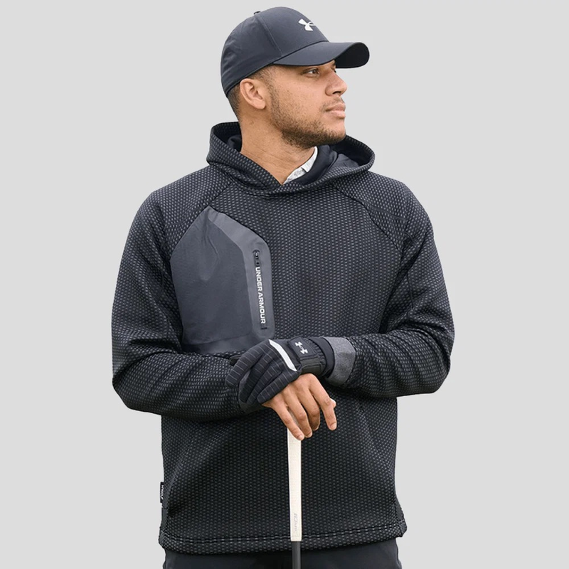 Golf hoodie Under Armour Drive Pro Hybrid Hoodie Svart