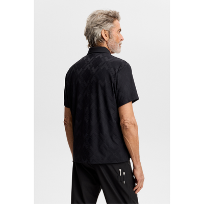 J Lindeberg Golf I 30Y Matt Relaxed Polo I Svart