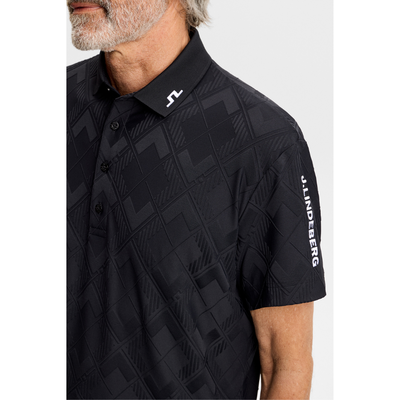 J Lindeberg Golf I 30Y Matt Relaxed Polo I Svart