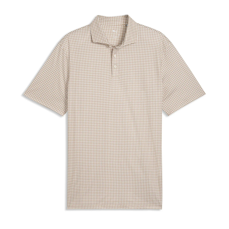 Golfpiké Puma Cloudspun Mono Check Sand
