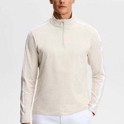 Golftröja J Lindeberg Keaton Quarter Zip Moonbeam