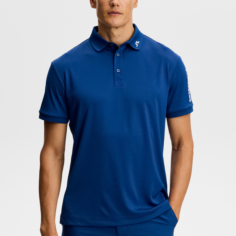 J Lindeberg Golf I Tour Tech Golfpiké Herr I Estate Blue