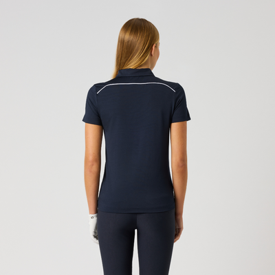 Golfpiké dam Daily Sports Piping SS Polo Navy