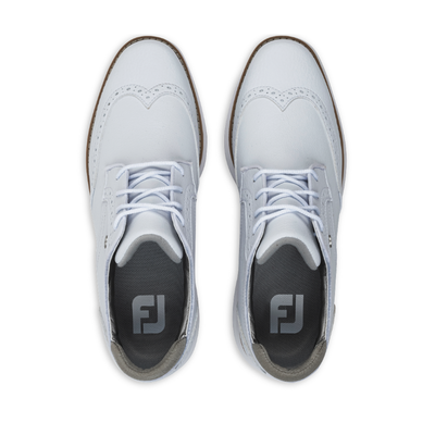 Golfskor Dam FootJoy Traditions Wing tip Spikeless Vit