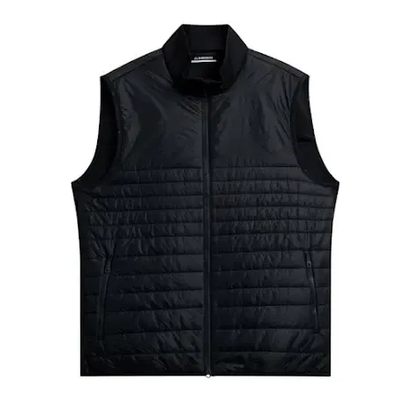 J Lindeberg Golf Martino Quilt Hybrid Vest Svart