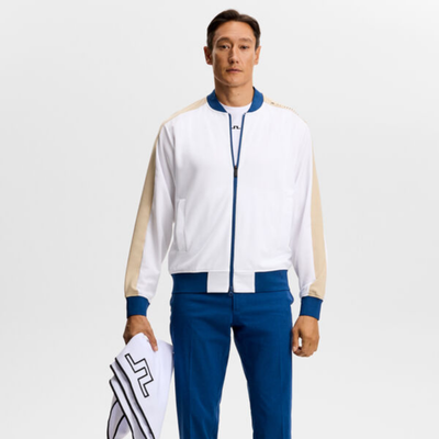 Golftröja J Lindeberg Bexter Track Jacket Vit