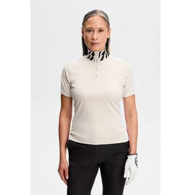 J Lindeberg Golf Pip Polo Moonbeam