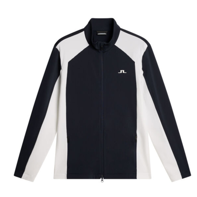 Golftröja Herr J Lindeberg Golf Banks Mid layer Navy/Vit