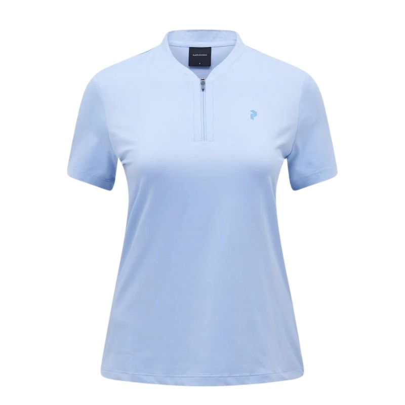 Peak Performance Golf Turf Zip SS Top Amity Blue