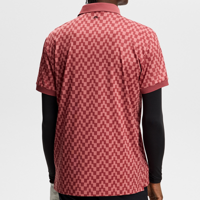 J Lindeberg I Tour Tech Print Golfpiké Herr I Apple