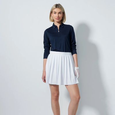 Vit Golfkjol Daily Sports Pleated Skort 45 cm