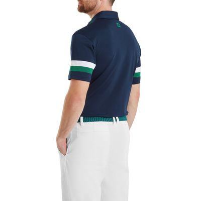 Golfpiké herr I FootJoy Sleeve Stripe Pique I Navy