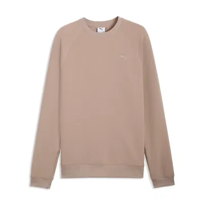 Golftröja Herr Puma CloudSpun Fleece Crew Sand
