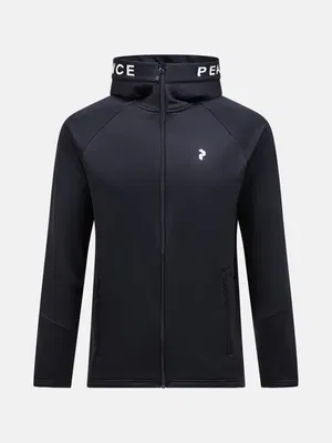 Golf hoodie Peak Performance Rider Zip Hood Svart