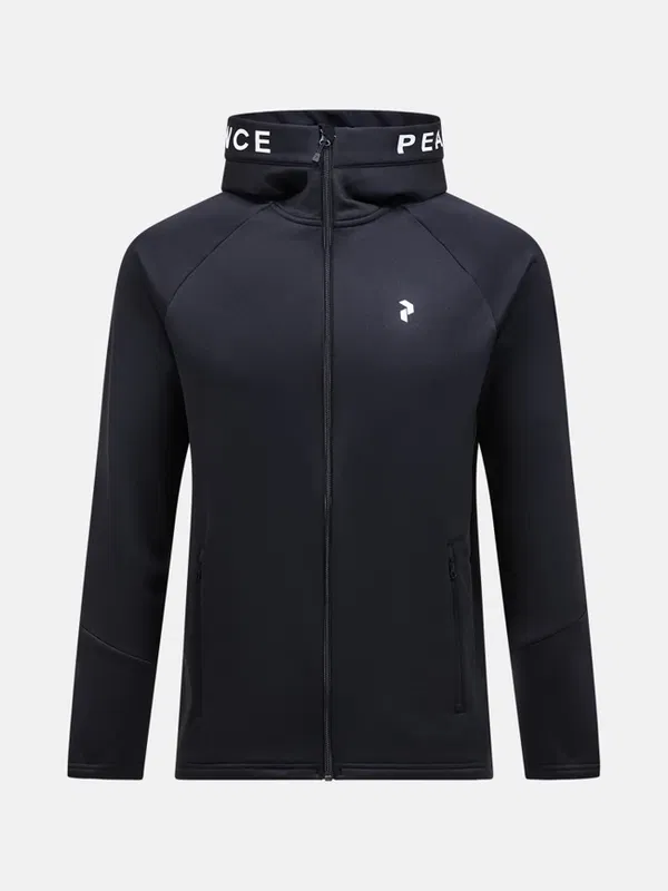 Golf hoodie Peak Performance Rider Zip Hood Svart