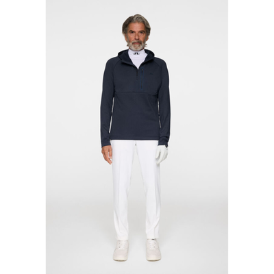 Golf Hoodie J Lindeberg Adam Quarter Zip Navy