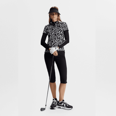 J Lindeberg I W Tour Tech Print Golfpiké Dam I Moonbeam