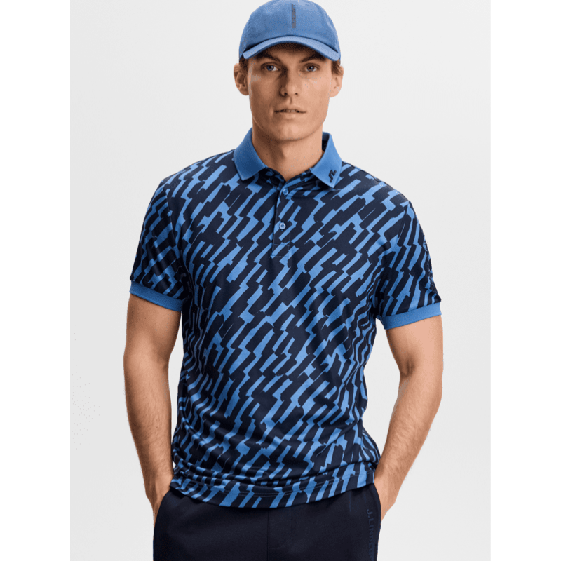 J Lindeberg I Tour Tech Print Golfpiké Herr I