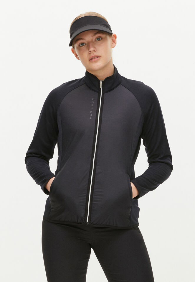 Golftröja Röhnisch Golf Ellie Jacket Svart (S)