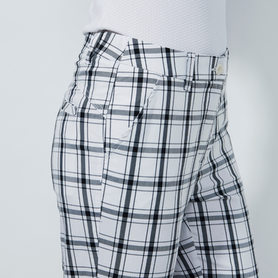 Golfbyxor Daily Sports Plaid Ankle Pants Vit/svart