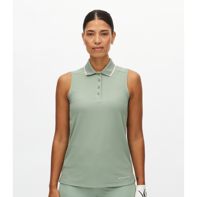 Röhnisch Golf Miriam sleeveless poloshirt Lily Pad