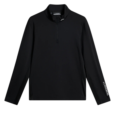 Golftröja Herr J Lindeberg Tour Tech 1/2 Zip Mid Layer Svart
