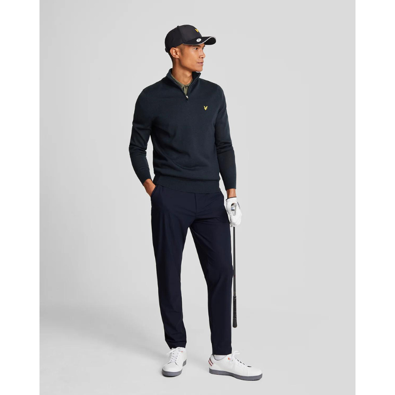 Tröja Lyle & Scott Merinoull Herr 1/4 Zip Navy 10