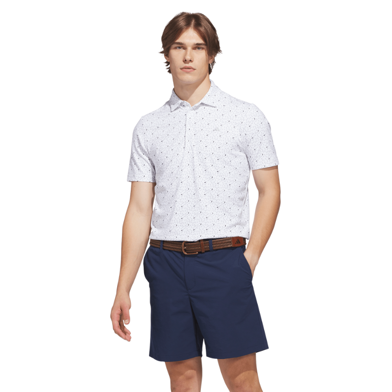 Adidas Golfpiké herr ULT+ SFT Print Vit (XL)