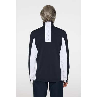 Golftröja Herr J Lindeberg Golf Banks Mid layer Navy/Vit