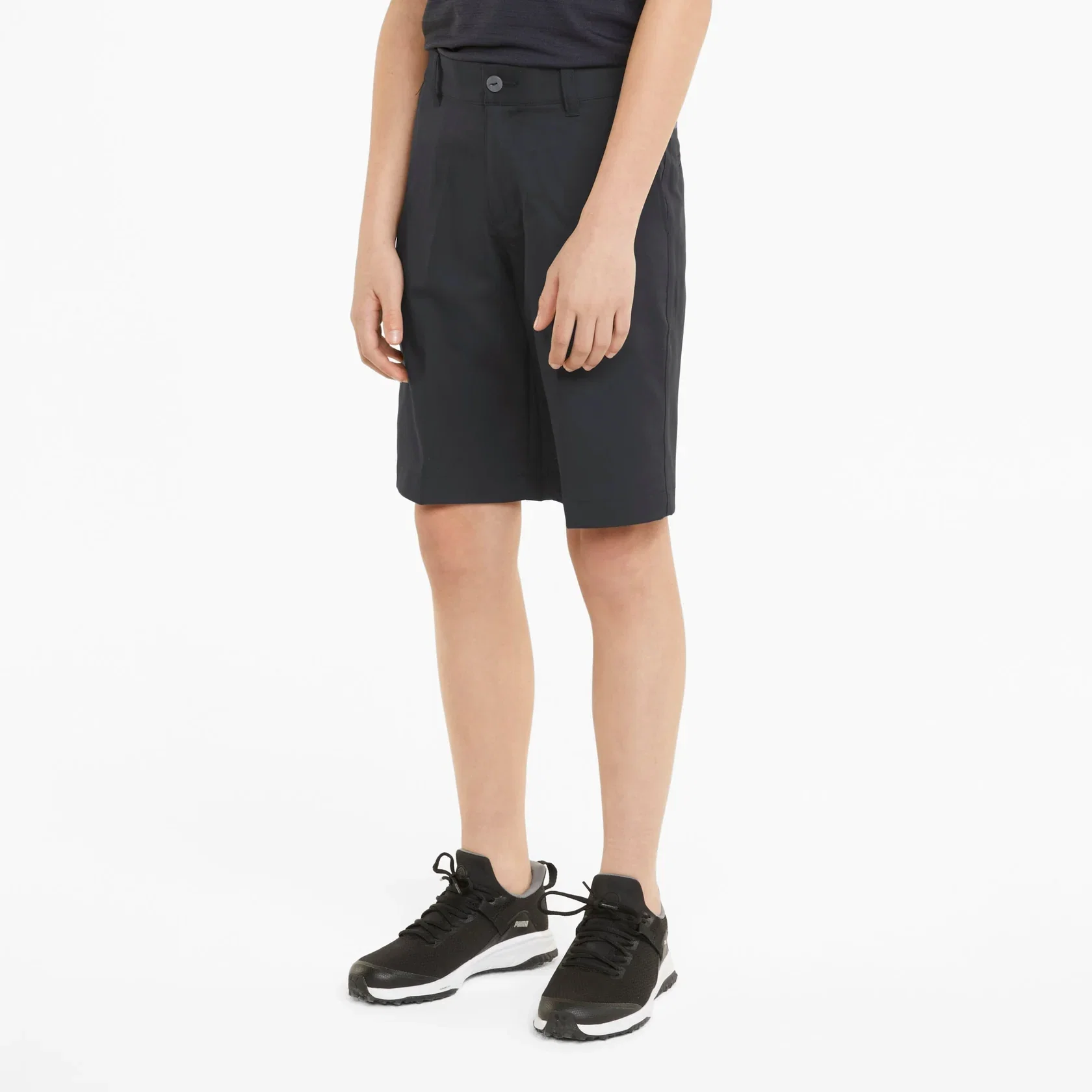 Golfshorts junior I Puma Boys Stretch Shorts Svart (152)