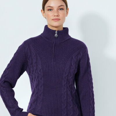Daily Sports Stickad Windstopper Lila