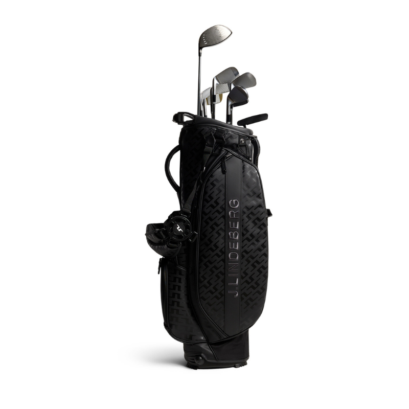 Golfbag J.Lindeberg Play Bärbag Svart Tour Geo Tonal Black Logo