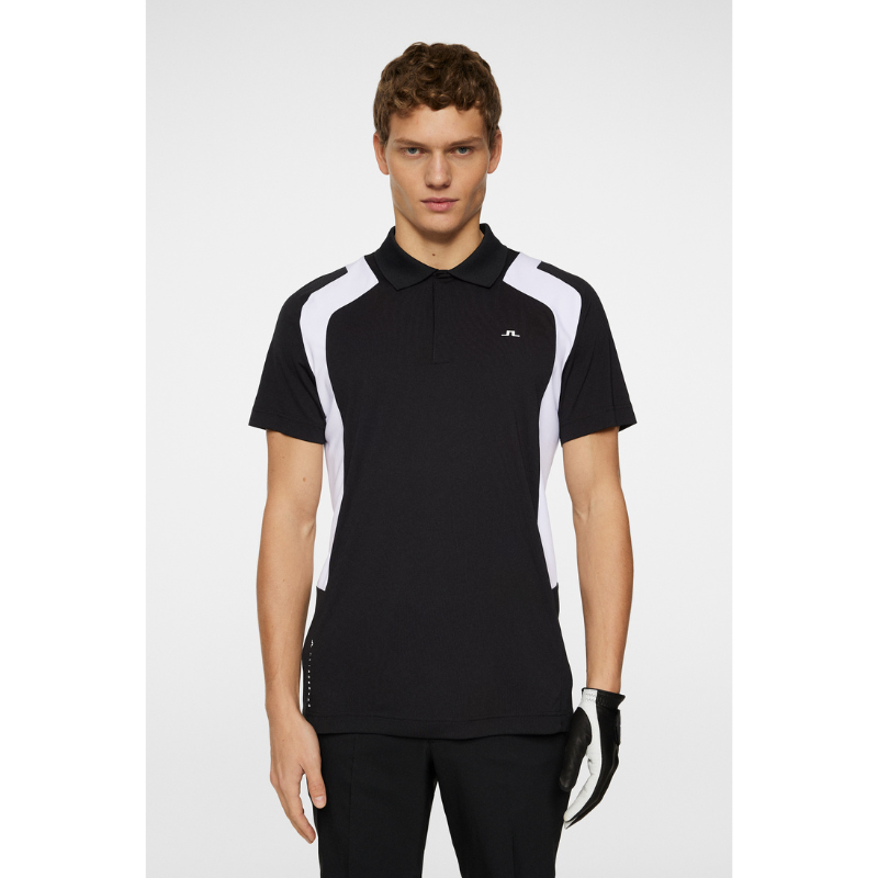 J.Lindeberg Legacy Reg fit Golfpiké Herr Svart/Vit J.Lindeberg Legacy Reg fit Golfpiké Herr Svart/Vit
