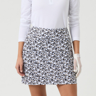 Golfkjol Daily Sports Sheermotion Skort 50 cm Leo Svart/Vit