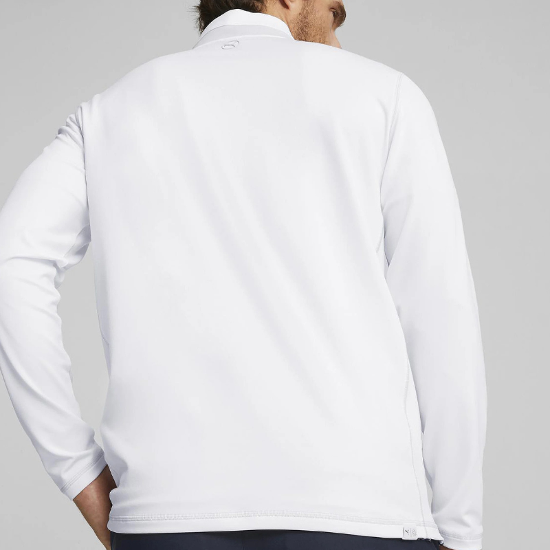 Golftröja herr Puma Golf Lightweight 1/4 Zip Vit/grå Golftröja herr Puma Golf Lightweight 1/4 Zip Vit/grå