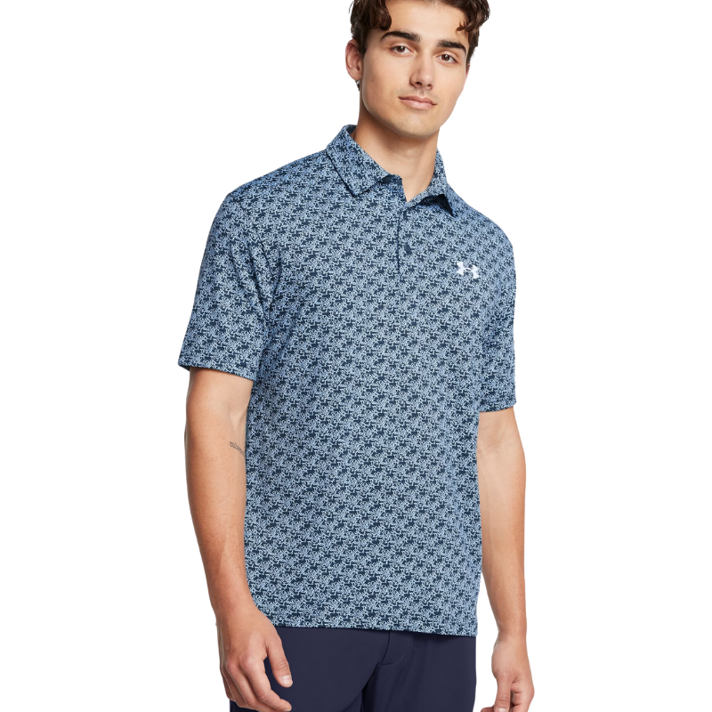 Under Armour Playoff 3.0 Printed Polo Navy/LjusblÄ Under Armour Playoff 3.0 Printed Polo Navy/LjusblÄ