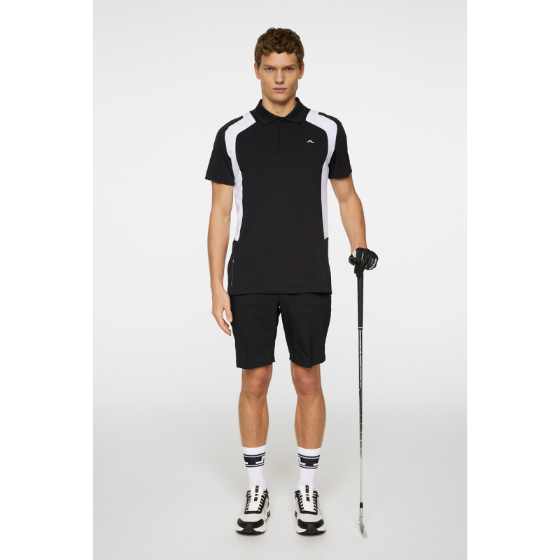 J.Lindeberg Legacy Reg fit Golfpiké Herr Svart/Vit 12