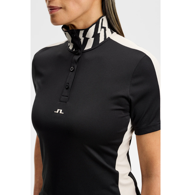 J Lindeberg Golf Pip Polo Svart