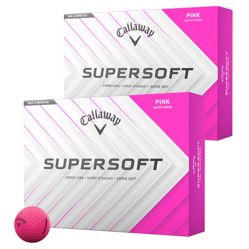 Golfbollar I Callaway Supersoft 25 I Rosa 2-pack