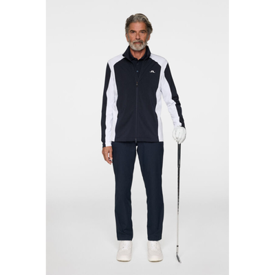 Golftröja Herr J Lindeberg Golf Banks Mid layer Navy/Vit