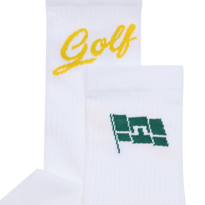 Golfstrumpor J.Lindeberg Carden Tour Sock Herr Vit/Grön