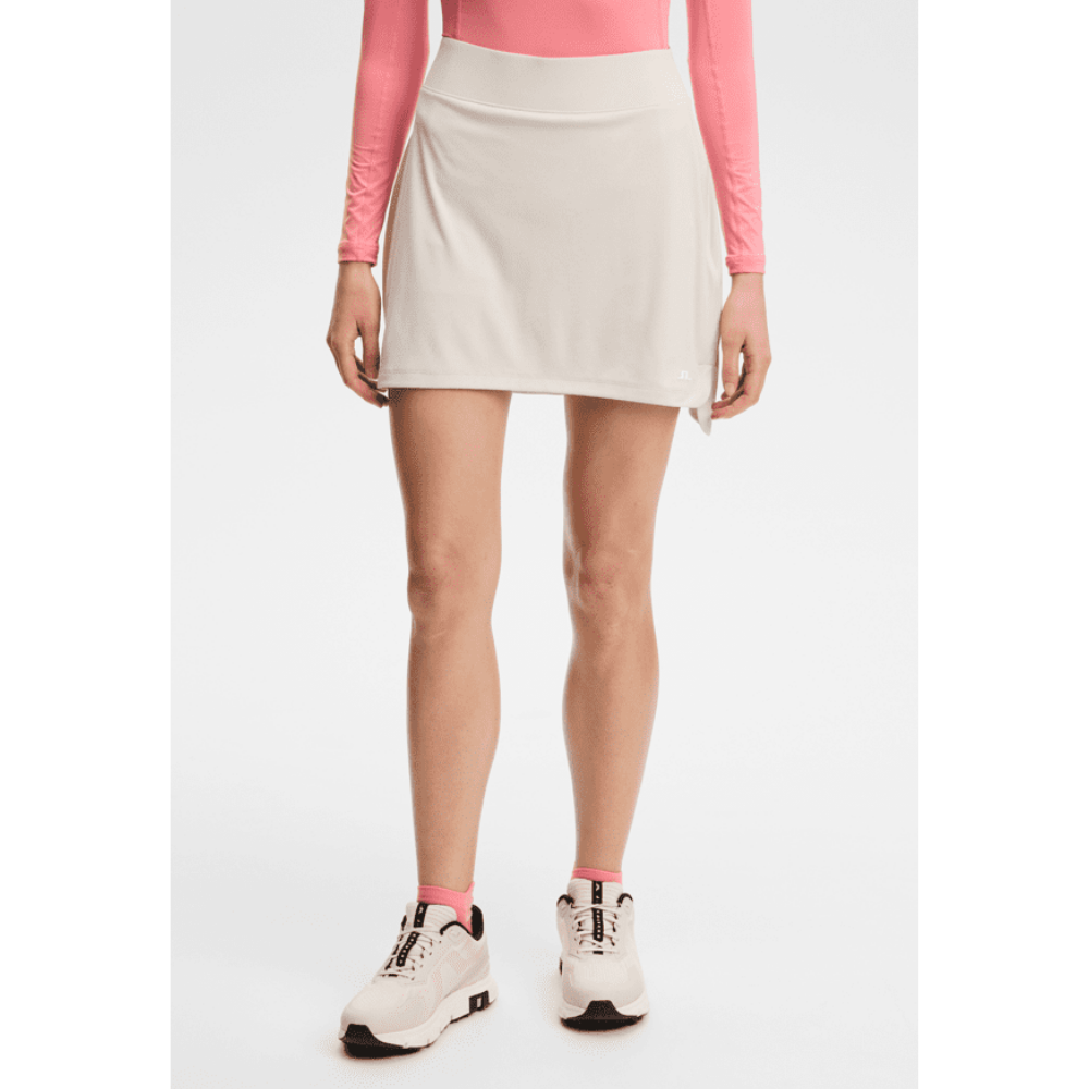 Beige Golfkjol I J Lindeberg Amy Skirt 40 cm Moonbeam (M)