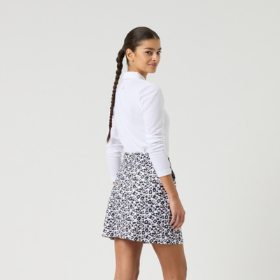 Golfkjol Daily Sports Sheermotion Skort 50 cm Leo Svart/Vit